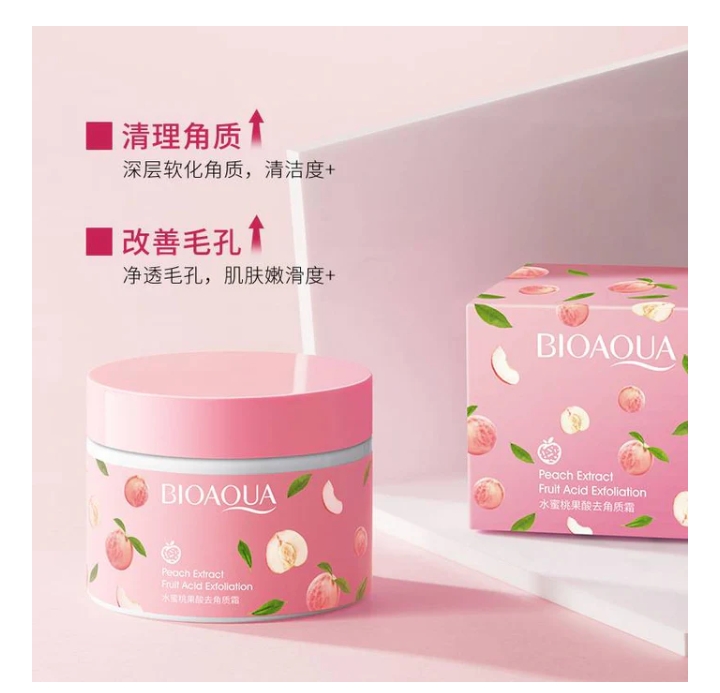Bioaqua Peach Extract Exfoliating Face Gel Cream – Fruit Acid Gentle Peeling Gel 140g