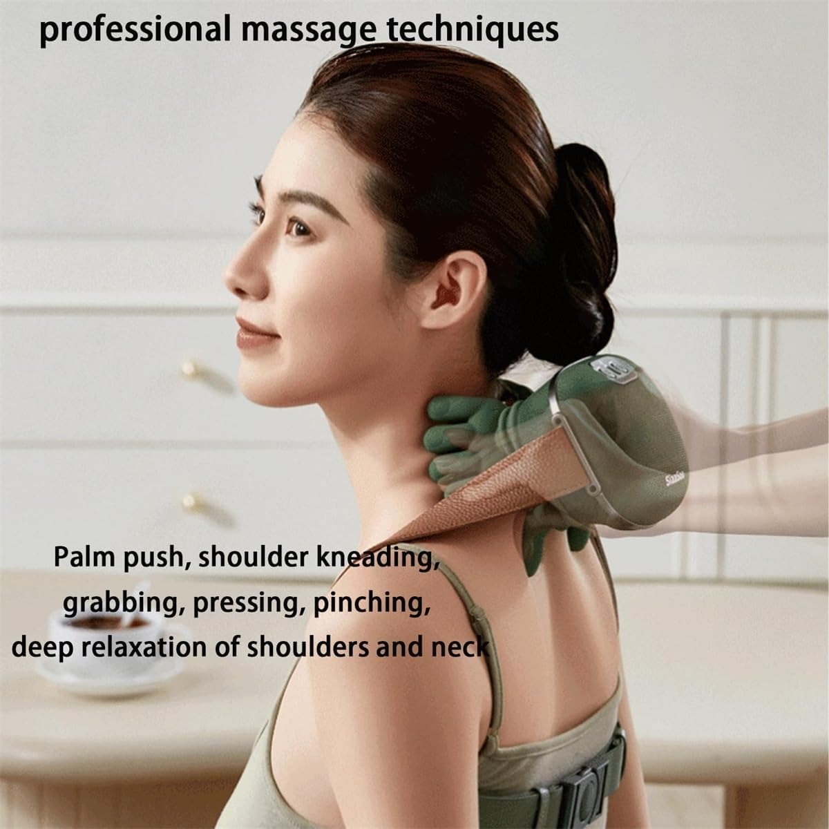 Smart Finger Pressure Neck Massager – Electric Heated Deep Kneading Shoulder & Back Massager