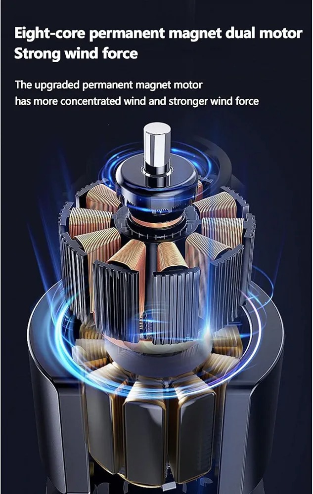 Double-Ended Spray Water Mist Fan – Dual Fan Cooling with 90° Rotation, RGB Lights & USB Power – 16 Inch