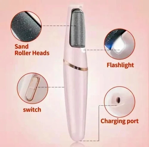 WEIMEI Electronic Pedicure Tool – Rechargeable Electric Foot File Callus Remover with Dual Speed & 2 Roller Heads