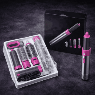 5-in-1 Professional Hot Air Styler & Hair Dryer Set – Curler, Straightener & Volumizer