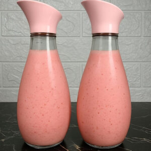Turkish Style 1400 Ml Heavy Glass Bottle Elegant Durable Classic Design For Daily Use And Storage (Random Color Cap)