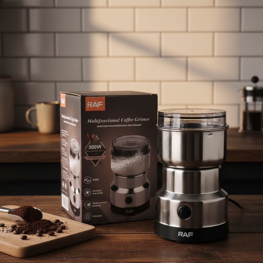 RAF R‑7113 Electric Grinder | 300W | Stainless Steel Blades | 85‑100g Capacity | Coffee, Spices & Masala - Image 2