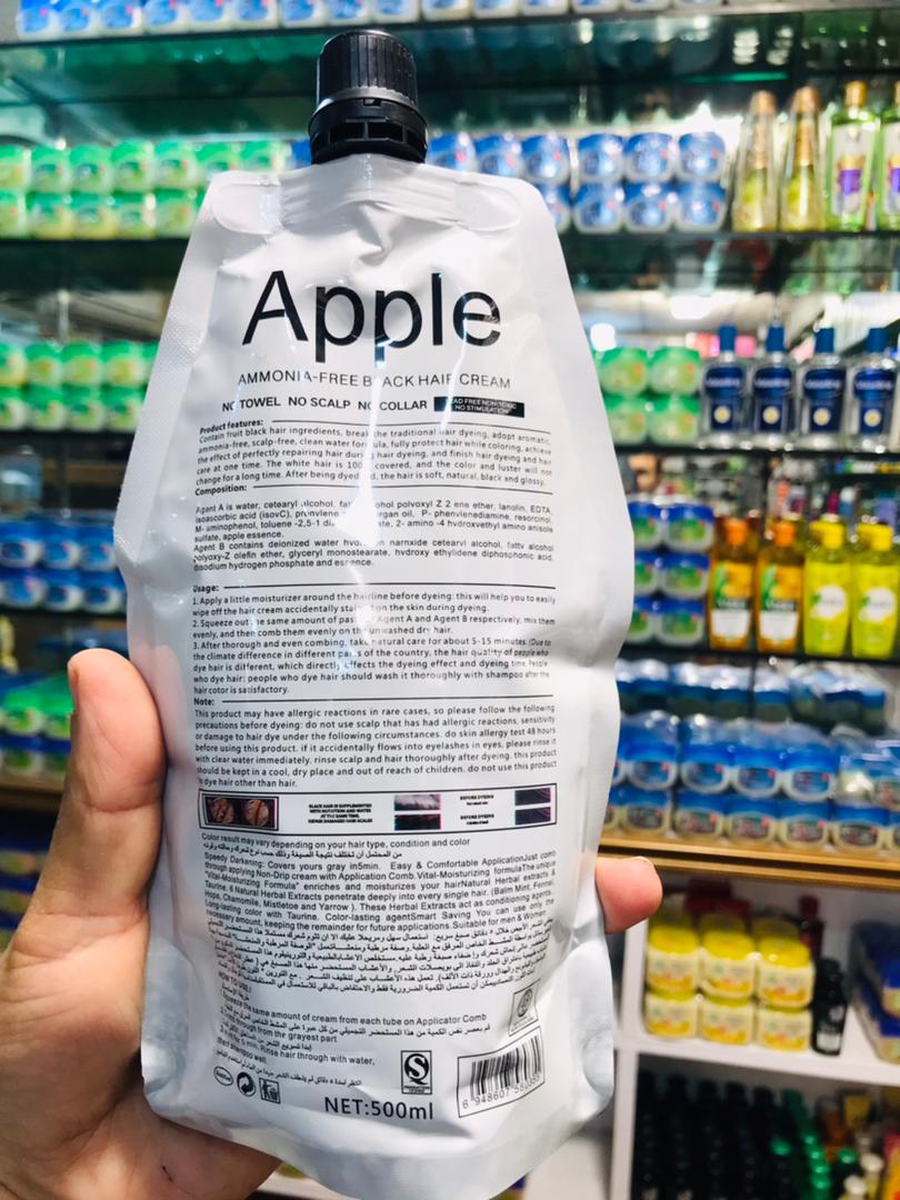 MOKERU Professional Apple Hair Dye | Natural Black Hair Color 500ml + 500ml - Image 5