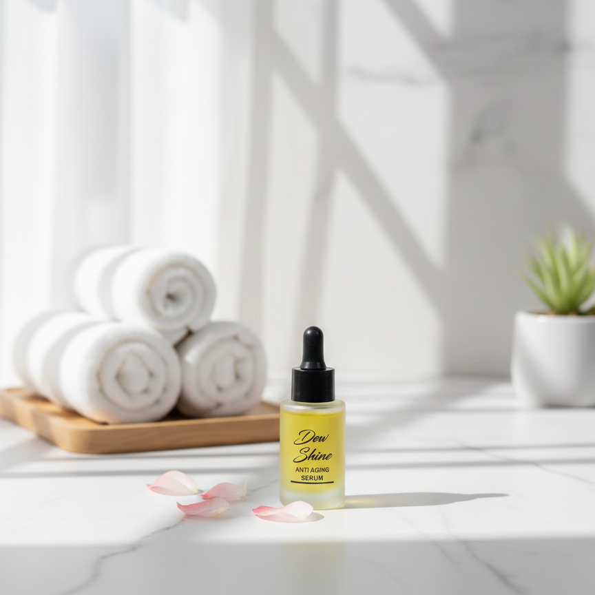 Dew Shine Anti Aging Serum Gentle Formula Reduces Fine Lines Improves Skin Elasticity Provides Radiant Glow And Smooth Texture For Daily Use - 30ml - Image 2