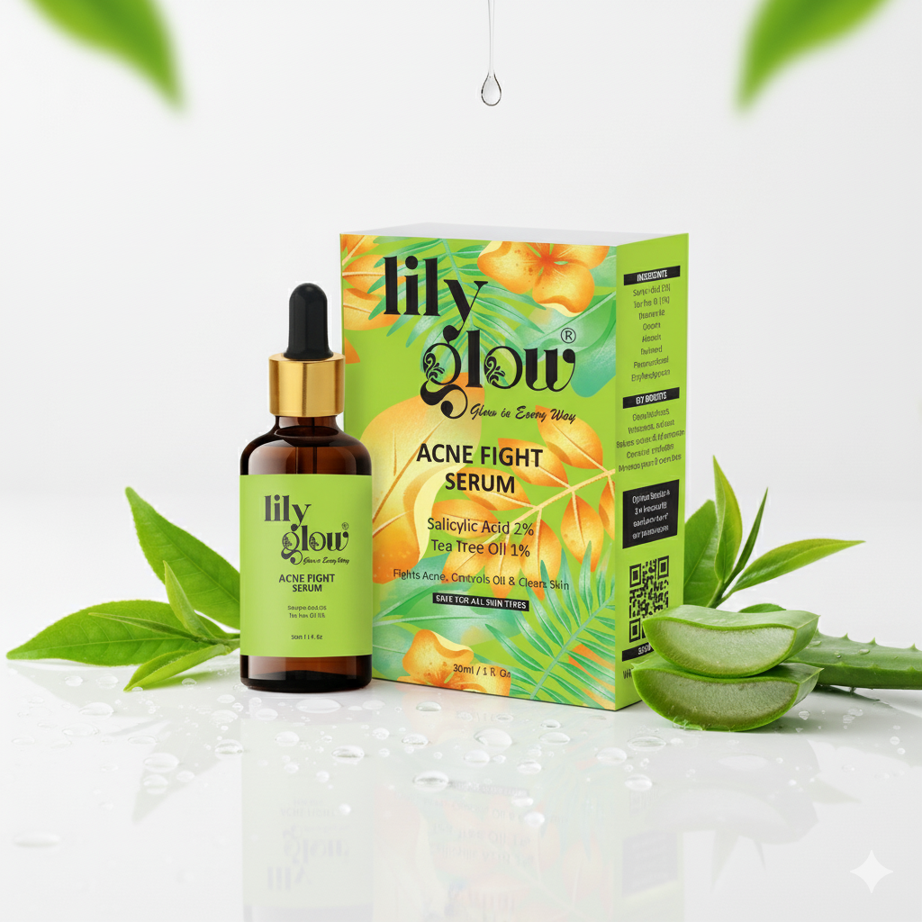 Lily Glow Acne Fight Serum – For Oily & Dry Skin, Acne Marks, Pimples & Face Whitening (30ml)