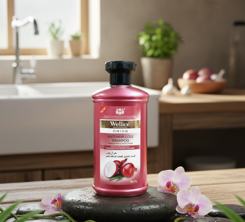 Wellice Professional Onion Anti Hair Loss Shampoo – 400g Hair Care Solution to Strengthen, Nourish & Reduce Hair Fall Naturally - Image 3