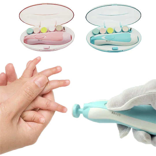 Premium 6-in-1 Electric Baby Nail Trimmer Set β Safe Infant Nail Filer with Storage Case - Image 5