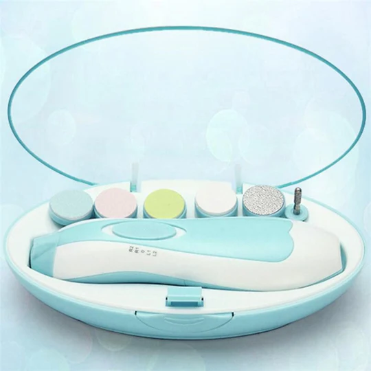 Premium 6-in-1 Electric Baby Nail Trimmer Set β Safe Infant Nail Filer with Storage Case - Image 3