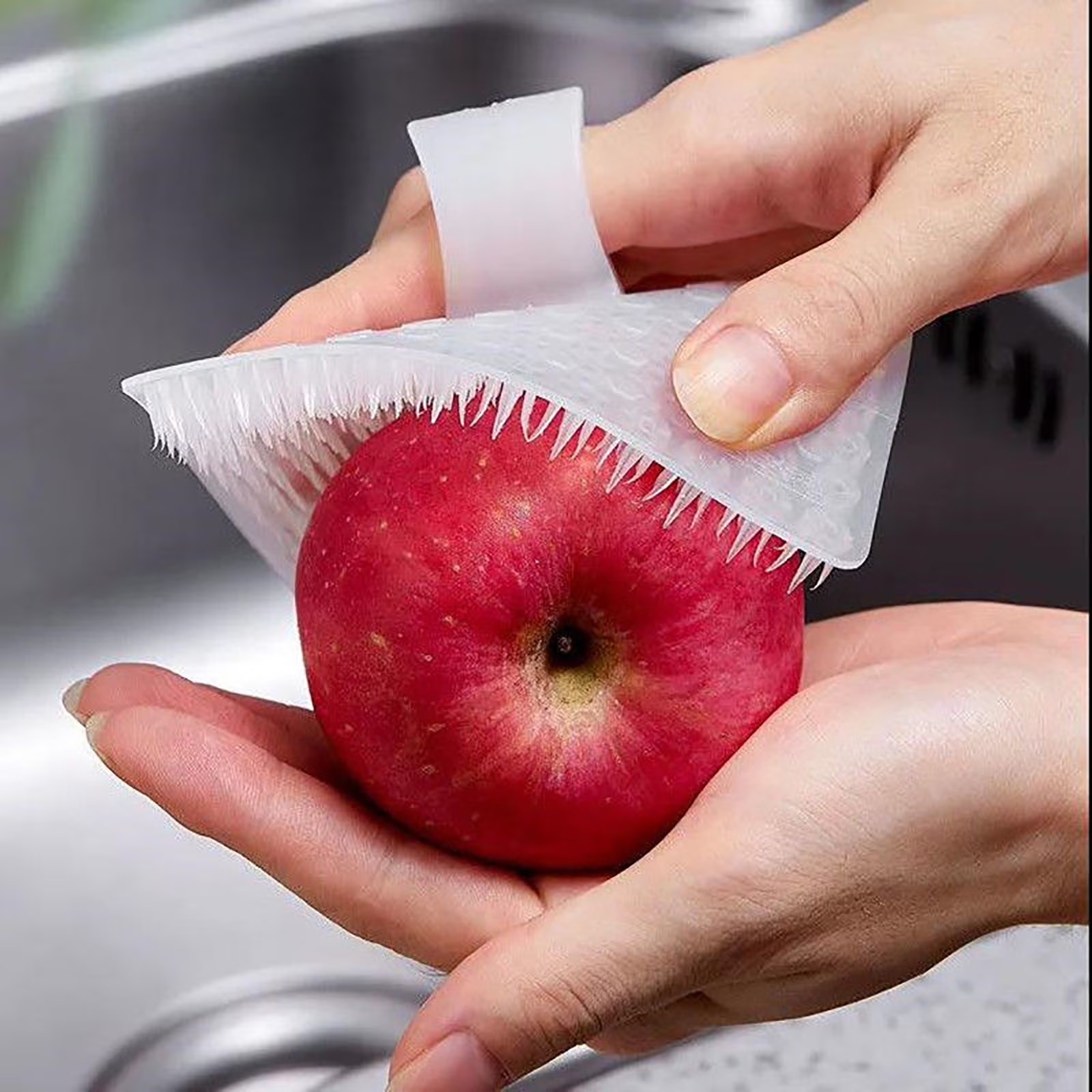 Silicone Fruit & Vegetable Cleaning Brush with Handle - Pack of 12 - Image 6