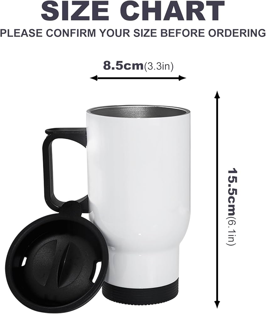 White Glossy Steel Coffee Mug 500ml – Durable Stainless Steel Cup for Hot & Cold Drinks | Office, Travel & Home Use - Image 3