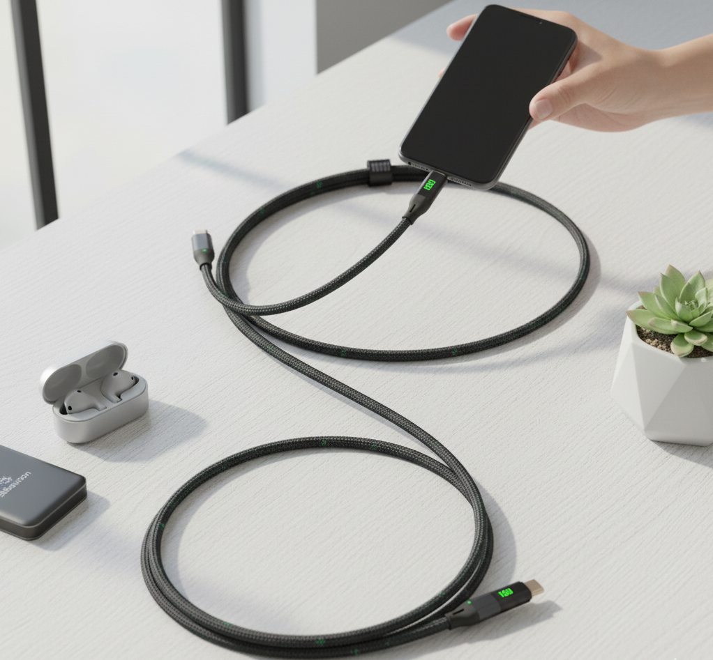 Sabawoon Type-C to Type-C 120W Fast Charging Cable – Ultra-Durable, Super-Speed Power Delivery - Image 2