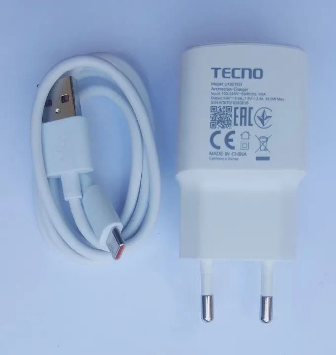 Tecno Fast Charging Charger with USB Cable Complete Set | Original Quality Power Adapter for Tecno Mobile Phones - Image 4