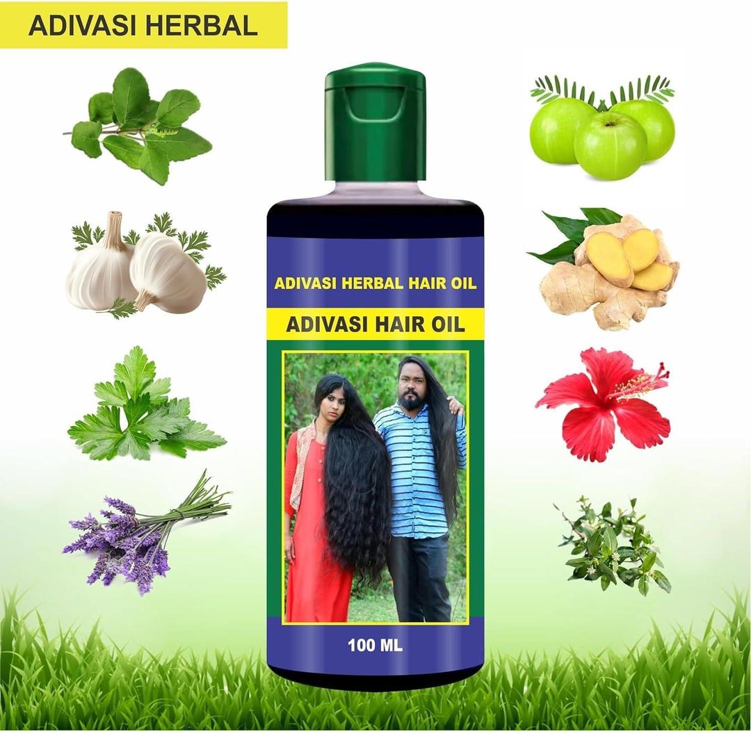 Adivasi Herbal Hair Oil And Shampoo Deal Pack Of 2 – Natural Hair Care Combo For Strong, Shiny, And Healthy Hair (Oil 100ml + Shampoo 200ml) - Image 3