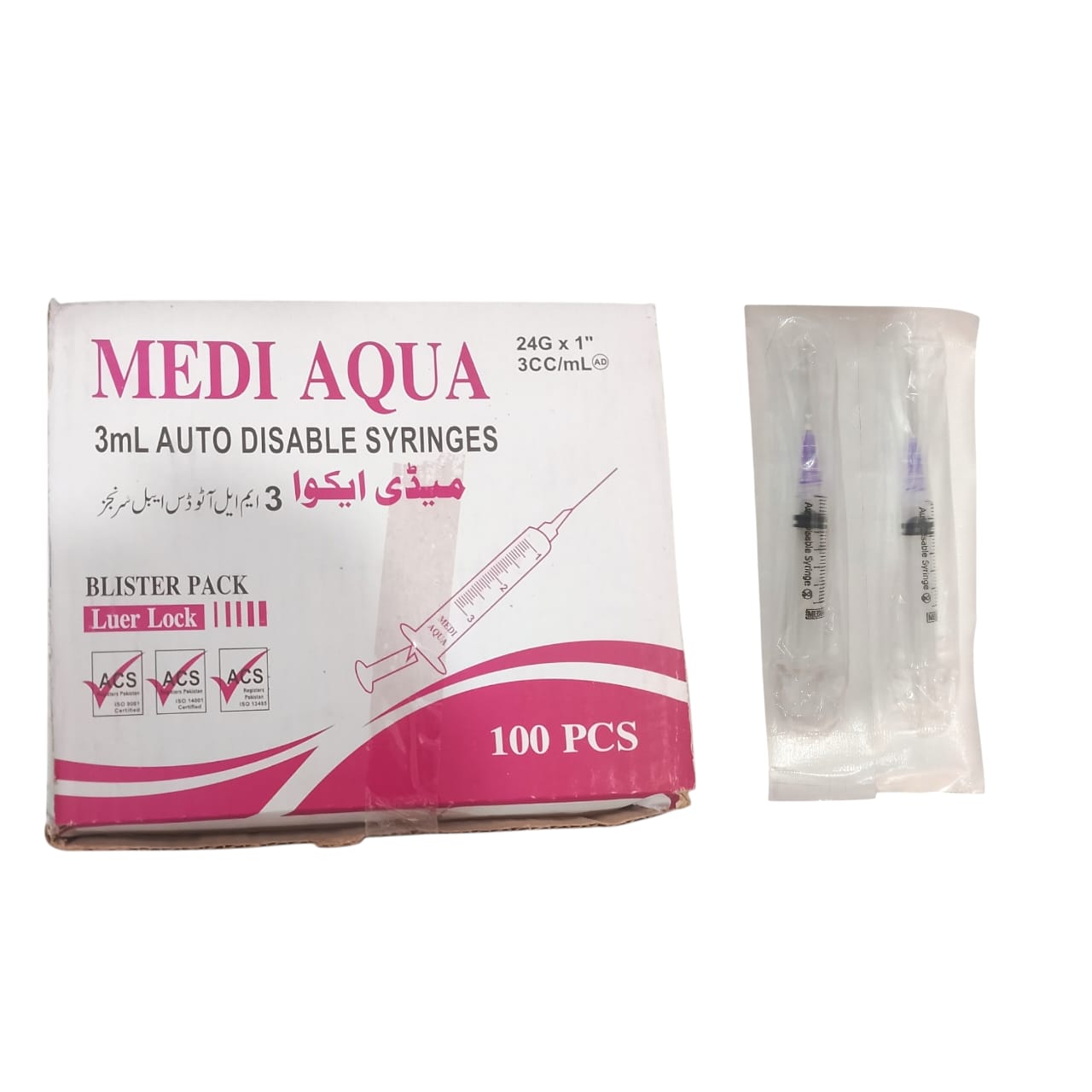 Medi Aqua 3cc Syringes – Precision, Safety & Comfort for Medical Use, Designed for Accurate Dosage, Smooth Injection & Reliable Patient Care Every Time (Pack of 100) - Image 3