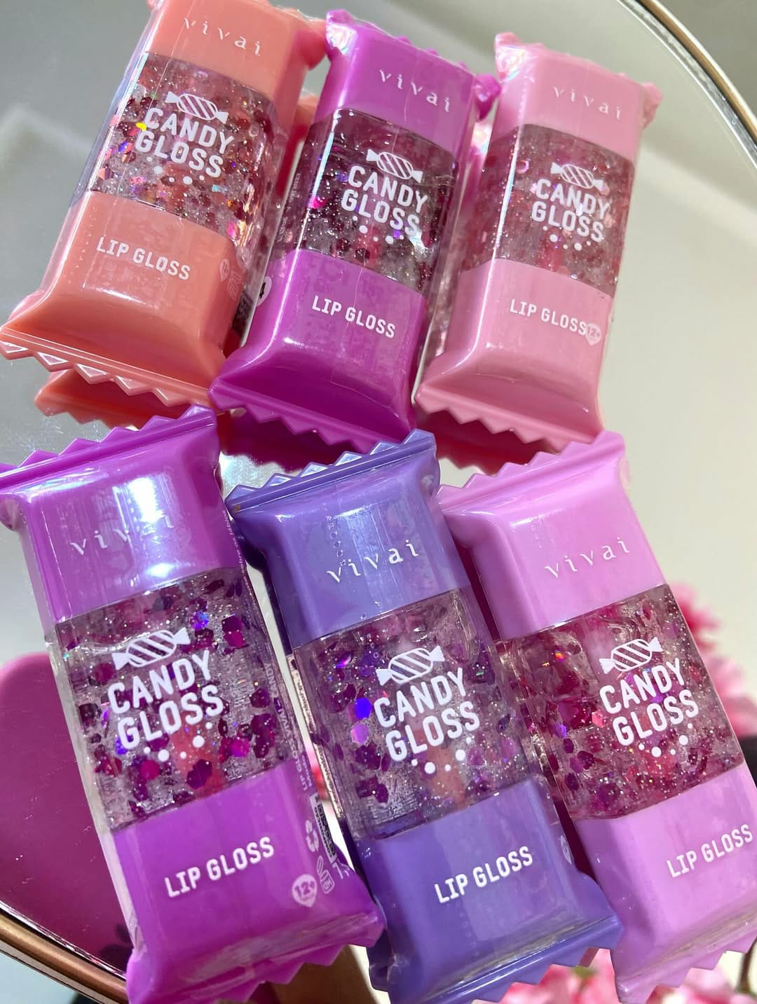 Cute Candy Lip Gloss Set of 6 | Moisturizing, Shiny & Long-Lasting Lip Gloss for Teens & Women – Fun, Sweet Colors & Flavors - Image 4