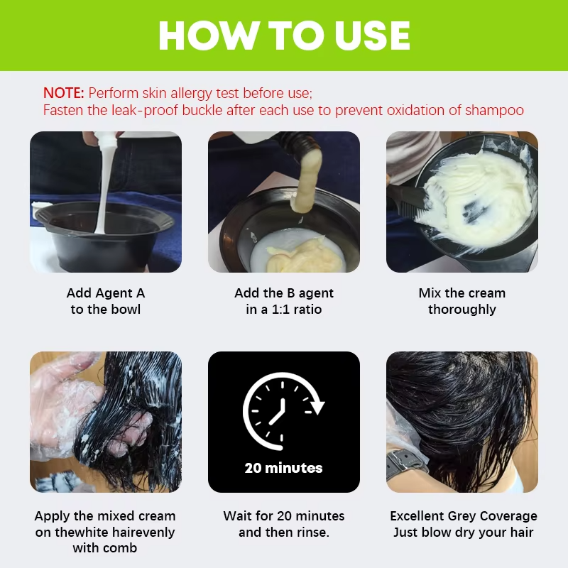 MOKERU Professional Apple Hair Dye | Natural Black Hair Color 500ml + 500ml - Image 3