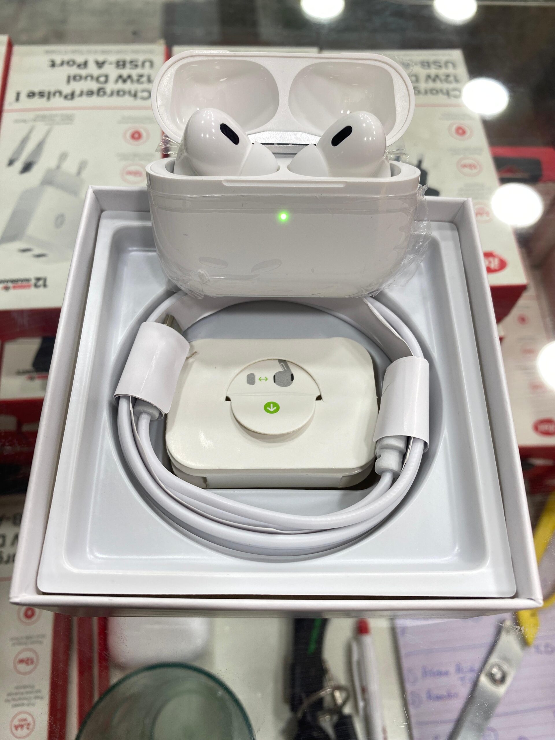 ANC Wireless Earbuds with Active Noise Cancellation & Charging Case – White - Image 4