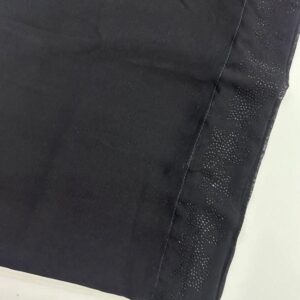 Premium Black Chiffon Dupatta with One Side Stone Work – Elegant Formal Wear for Women – Soft & Lightweight Fabric