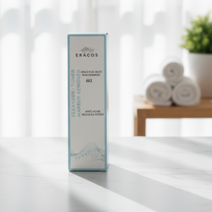 Eracos AA3 Cleanser Toner Makeup Remover Gentle Formula Clears Impurities Removes Makeup Refreshes Skin Provides Smooth And Healthy Look - 200ml
