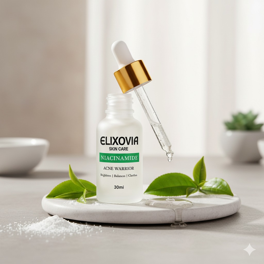 Elixovia Niacinamide Plus Acne Warrior Serum – Brighten, Balance & Clarify (30ml) - Image 3