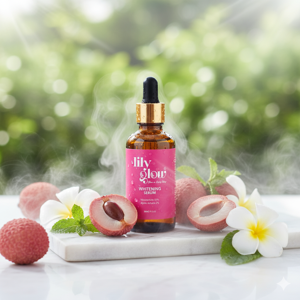 Lily Glow Whitening Serum for Face, Hands & Feet – Glutathione, Brightening Formula | For Men, Women, Oily & Dry Skin 30ml - Image 2