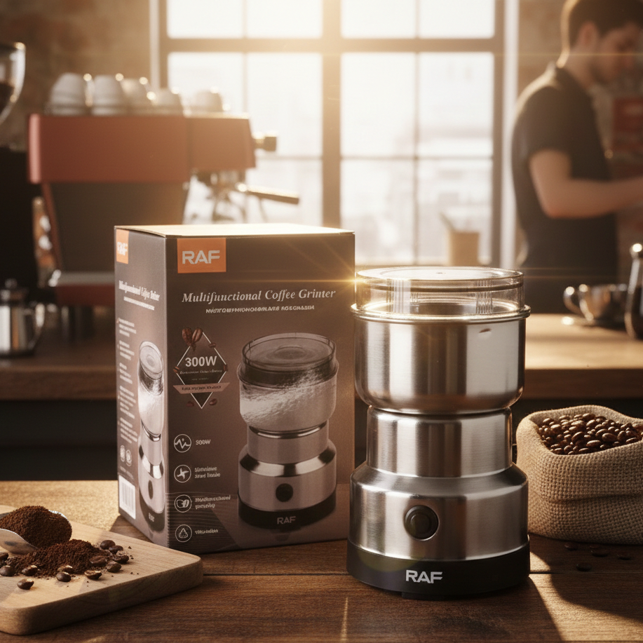 RAF R‑7113 Electric Grinder | 300W | Stainless Steel Blades | 85‑100g Capacity | Coffee, Spices & Masala - Image 3