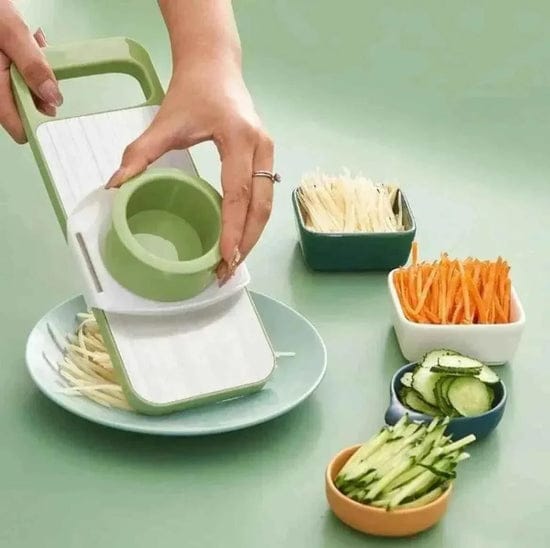 5in1 Vegetable Cutter | Multifunctional Stainless Steel Vegetable Cutter & Slicer | Kitchen Tool - Image 3
