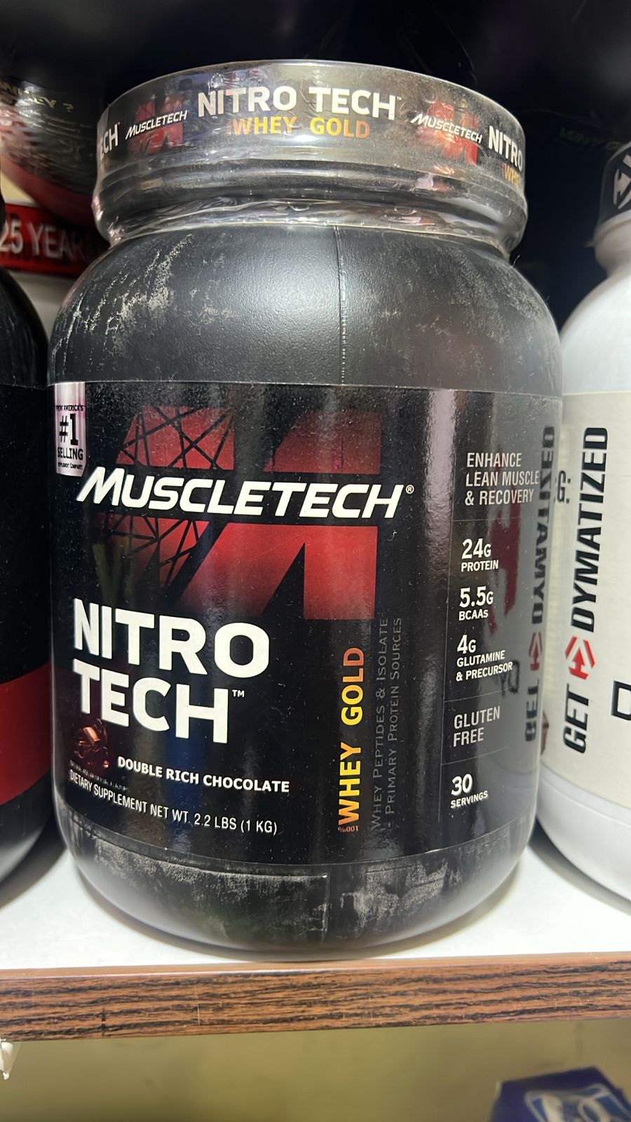 MuscleTech Nitro Tech 100 Percent Whey Gold Double Rich Chocolate Flavor 2.2 Pounds 1 Kg Protein Powder - Image 4