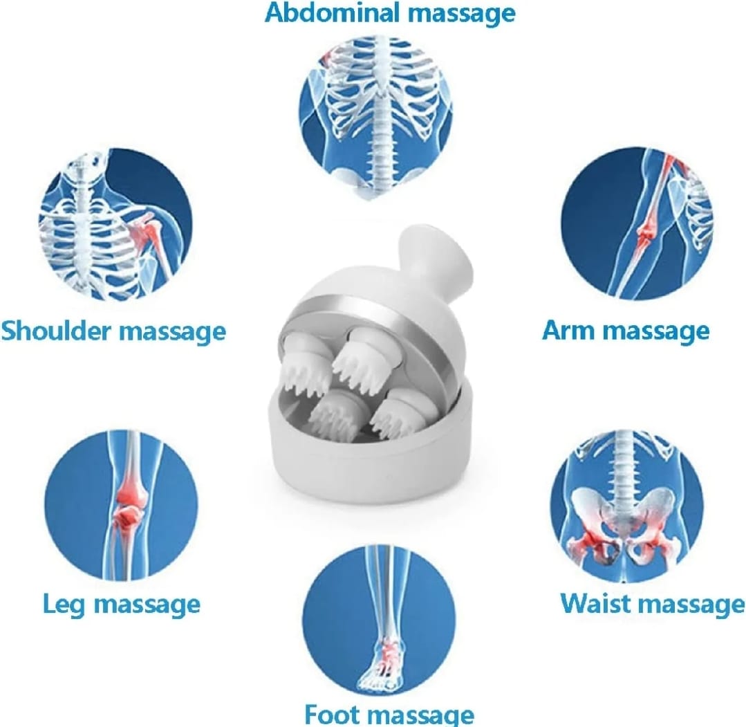 Electric Scalp Massager with 4 Tissue Kneading Nodes – Waterproof Handheld Head & Full Body Massager for Stress Relief - Image 5