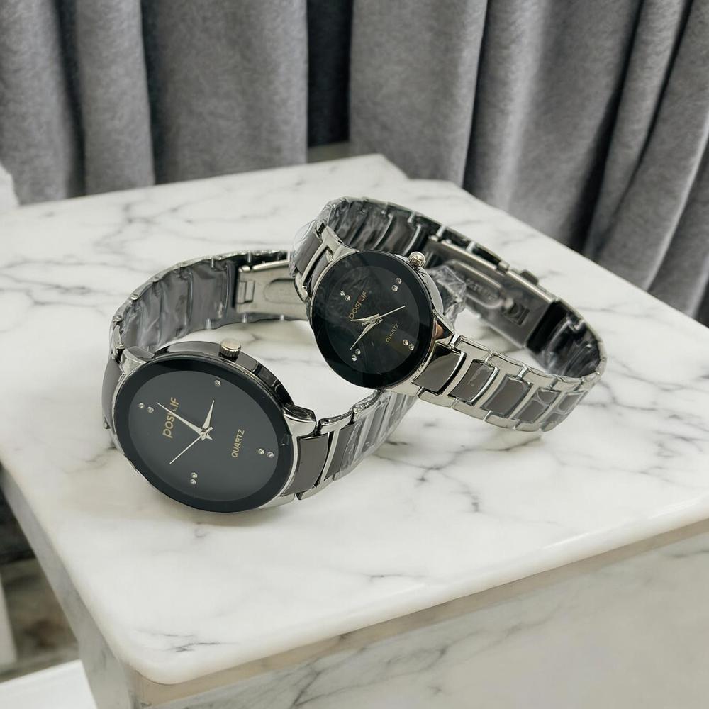 POSITIF Couple Watch – Elegant Matching His & Her Timepieces | Stylish Pair Gift For Lovers, Anniversary & Special Occasions (random colour) - Image 4