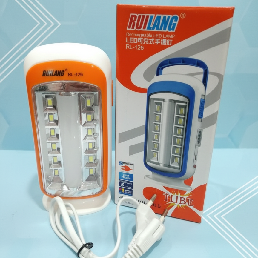 Ruilang RL-130 Rechargeable Portable LED Emergency Light – Super Bright Tube Lamp, Built-in 1200mAh Battery, 2–5 Hrs Runtime, Long Lifespan SMD LED - Image 4