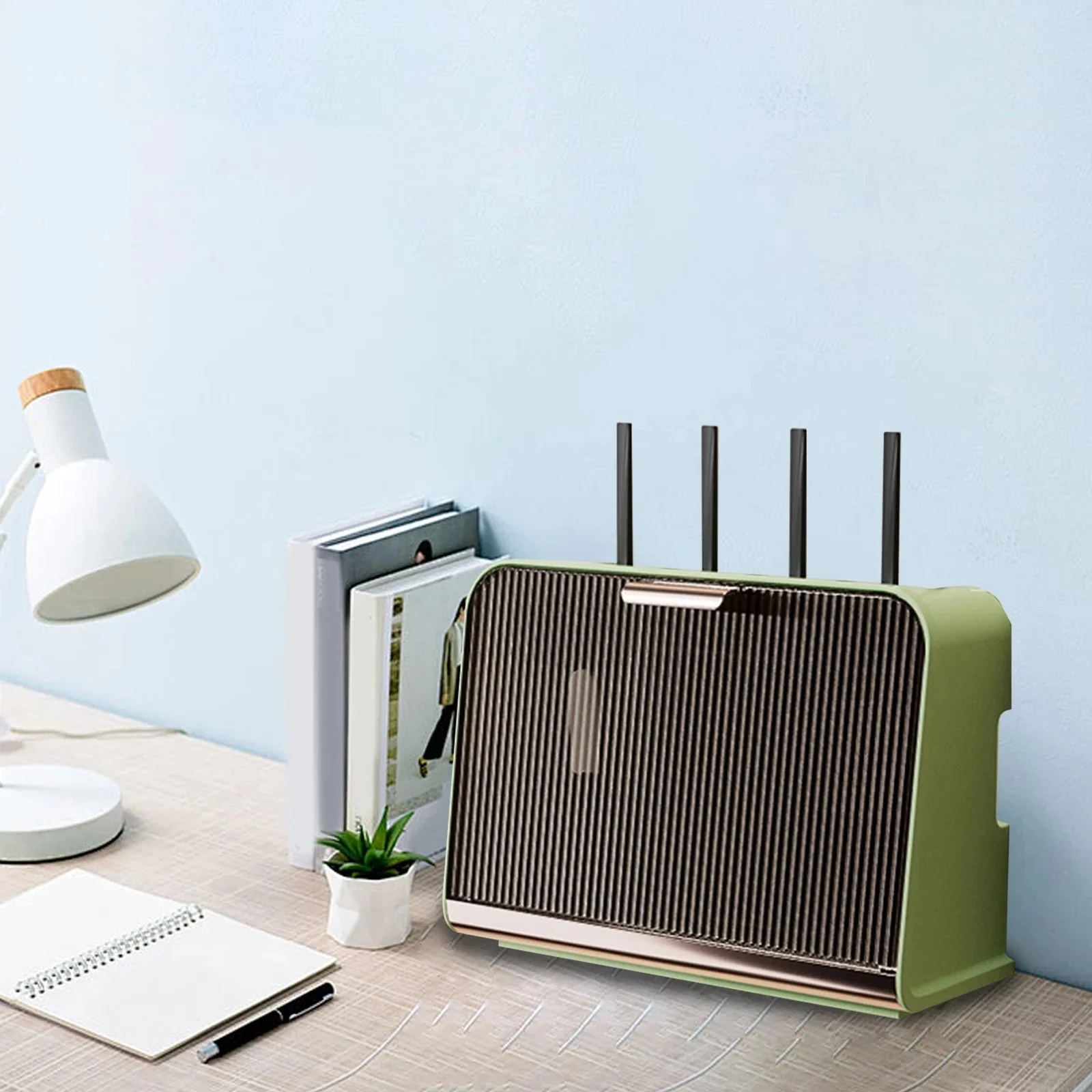 Wall Hanging Wireless WIFI Router Shelf Storage Box Wire Cable Storage Bag Power Cable Organizer Bracket Plug Board Storage Box - Image 2