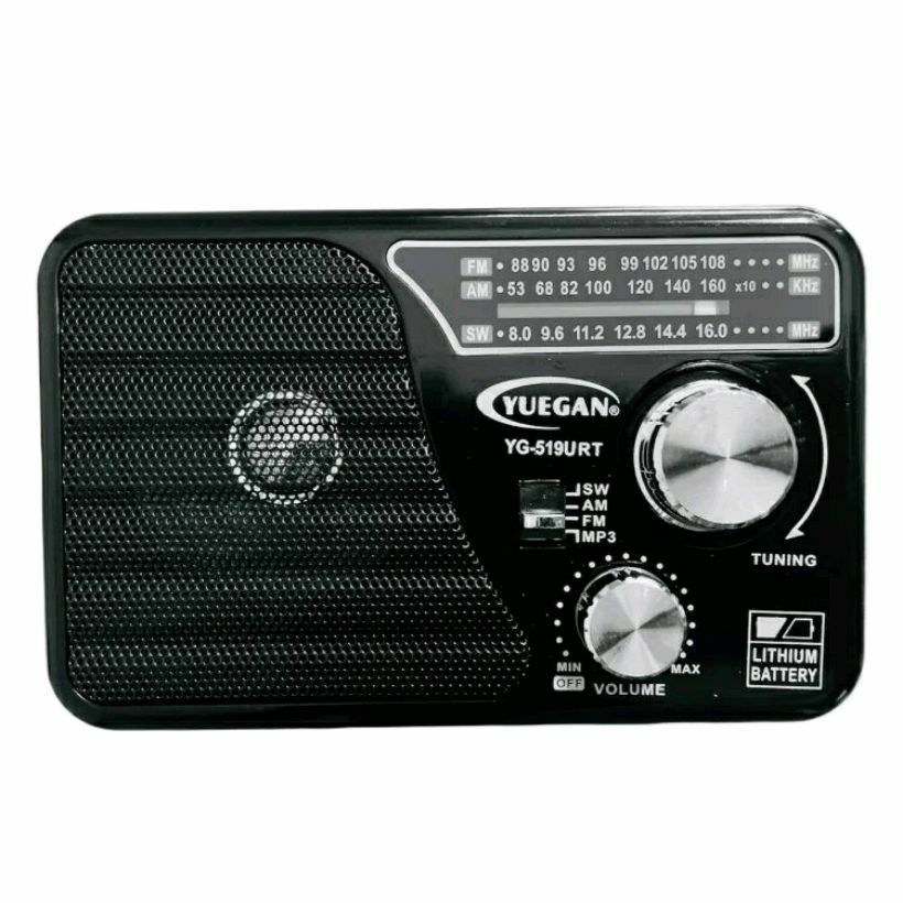 YUEGAN YG-518URT 3-Band Portable Radio with USB/TF MP3 Player, Aux Input, Flashlight & Rechargeable Battery – AM/FM/SW - Image 5