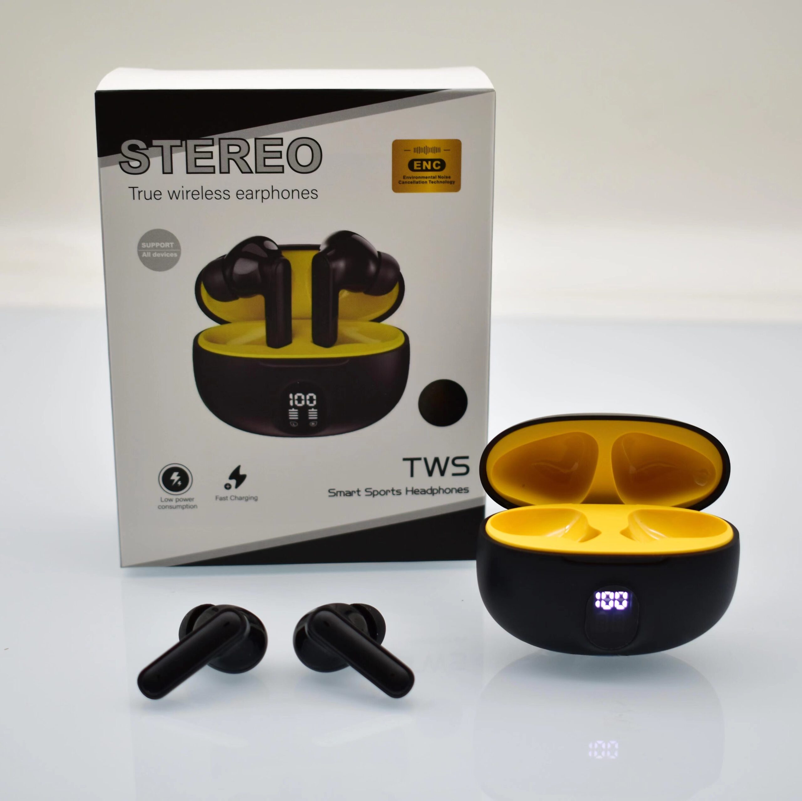 Stereo Wireless Earphones 895B – Bluetooth V5.4, Premium Deep Bass, Waterproof, Dustproof, LCD Display, Long Battery Life (Random Color) - Image 3