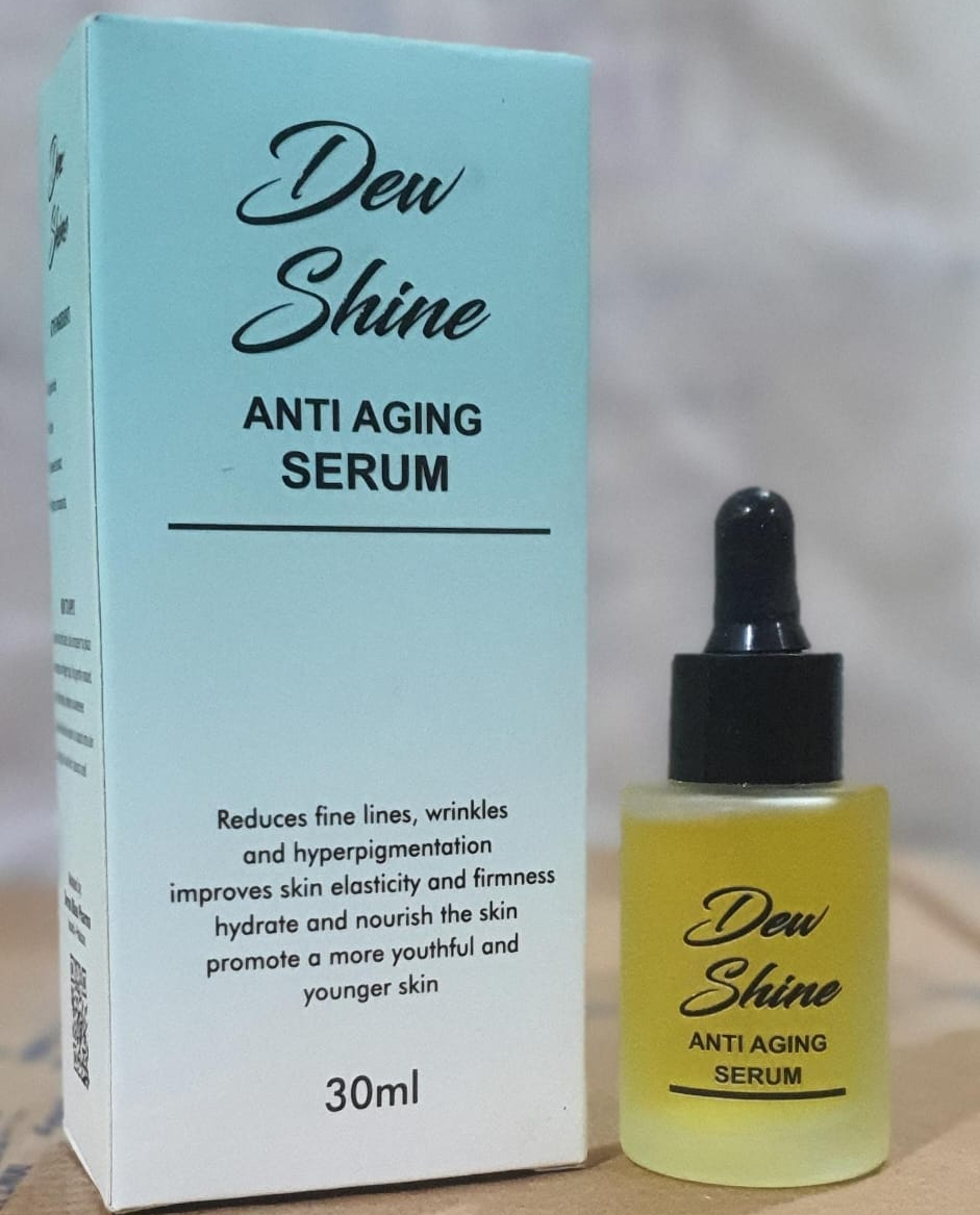 Dew Shine Anti Aging Serum Gentle Formula Reduces Fine Lines Improves Skin Elasticity Provides Radiant Glow And Smooth Texture For Daily Use - 30ml - Image 4