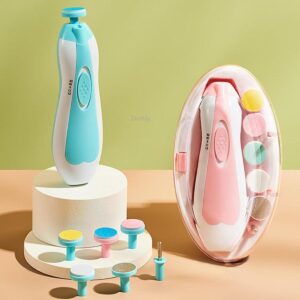 Premium 6-in-1 Electric Baby Nail Trimmer Set – Safe Infant Nail Filer with Storage Case