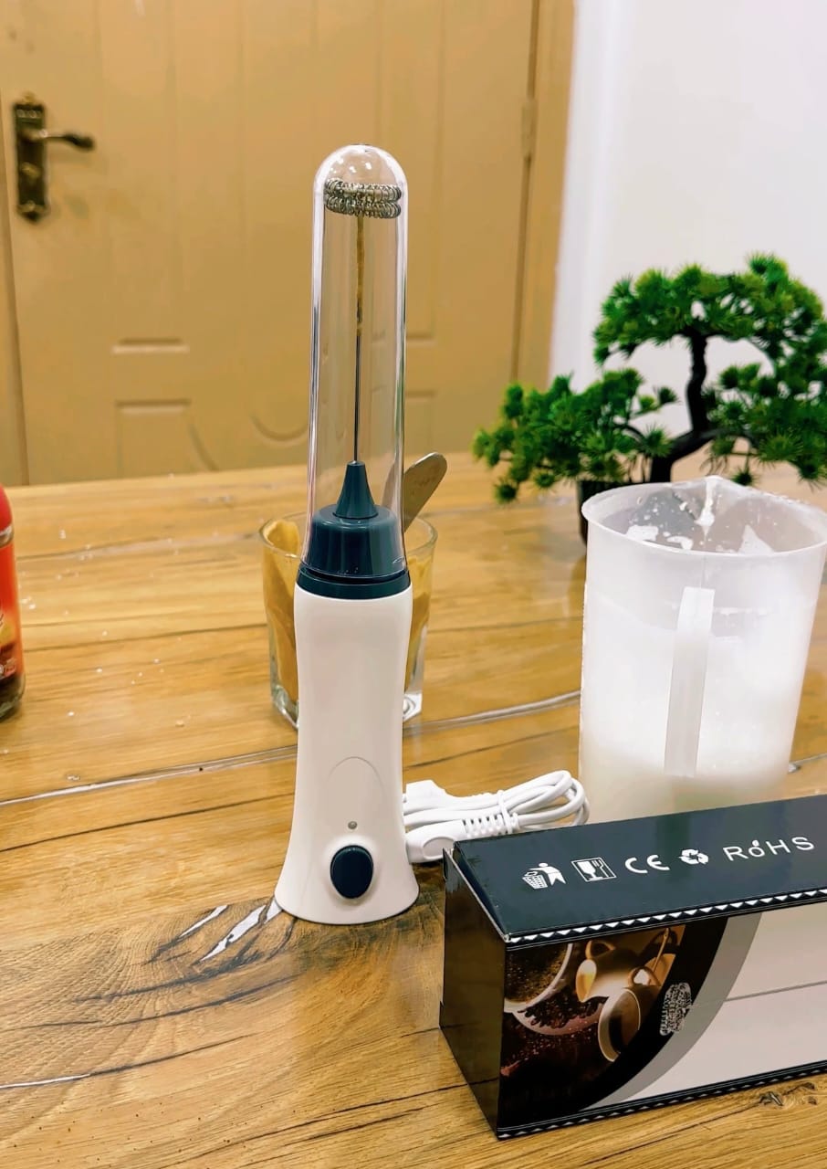 Professional Electric Coffee Beater & Milk Frother – High-Powered Drink Mixer with Protective Cover - Big Size - Image 5