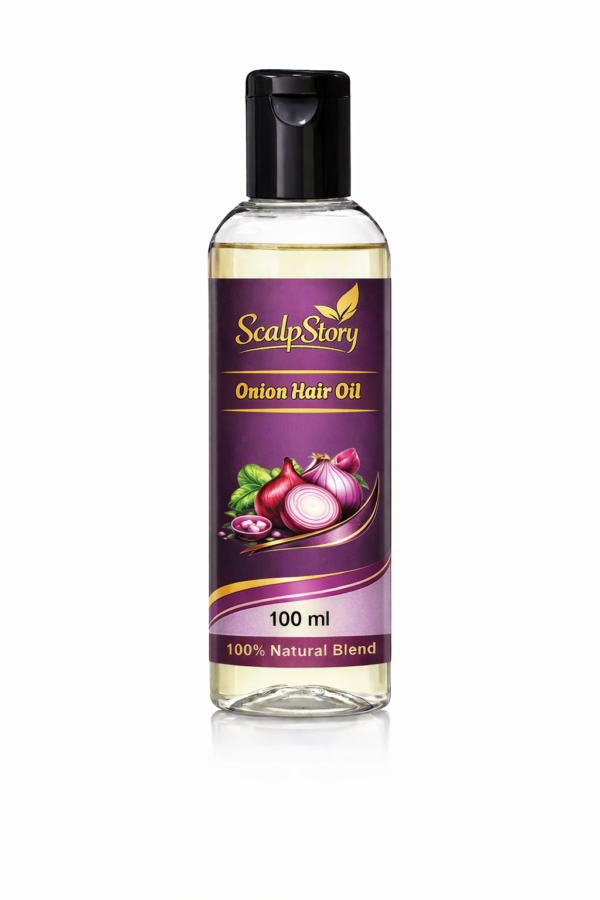 Onion Hair Oil – Natural Hair Growth & Anti-Hair Fall Oil with Sulfur & Antioxidants | Strengthens Roots & Adds Shine | 100 ml - Image 3