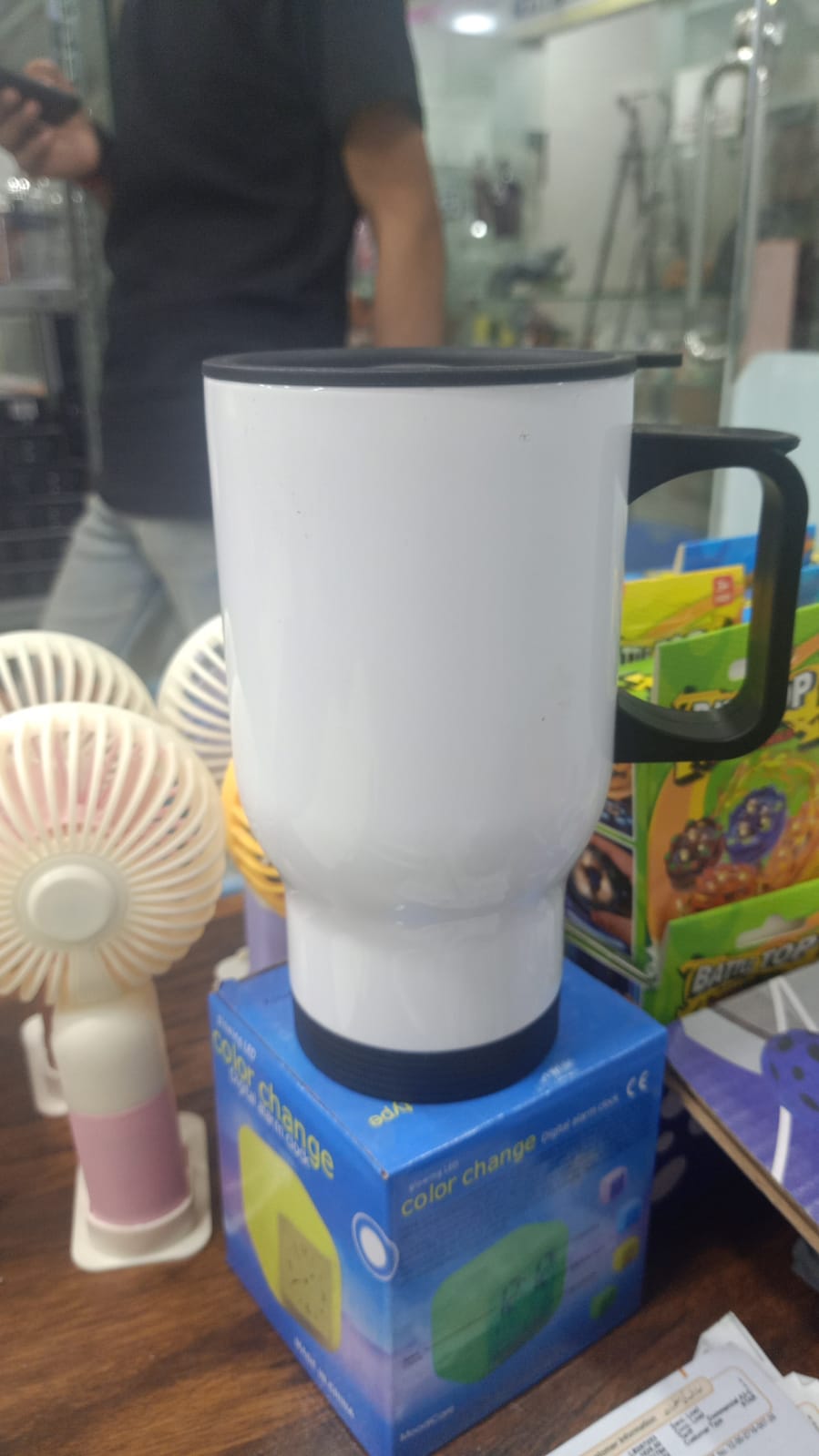 White Glossy Steel Coffee Mug 500ml – Durable Stainless Steel Cup for Hot & Cold Drinks | Office, Travel & Home Use - Image 2