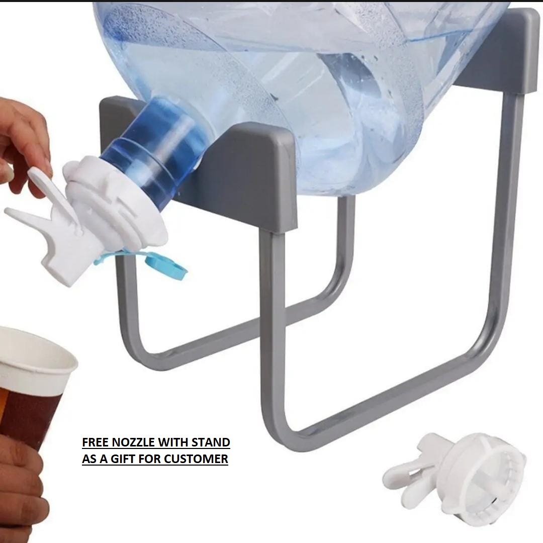 High‑Quality Water Bottle Stand | Metal Rack Dispenser | Durable & Stable Holder for Home & Office | 19 Ltr bottle stand with nozzle - Image 2